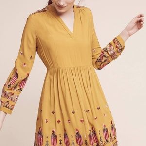 Anthropologie Floreat Raella embroidered dress XS